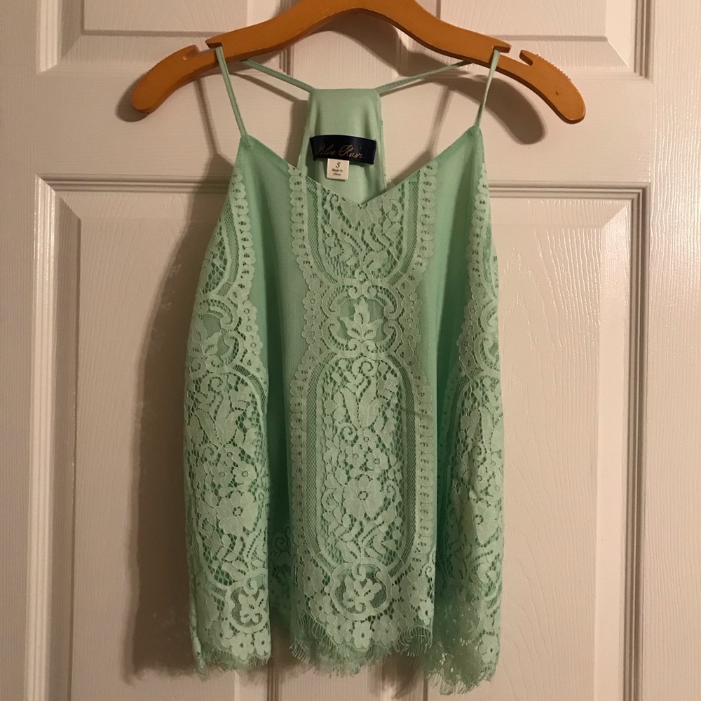 Mint green top